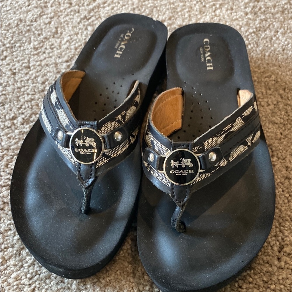Coach womens Black Sandals